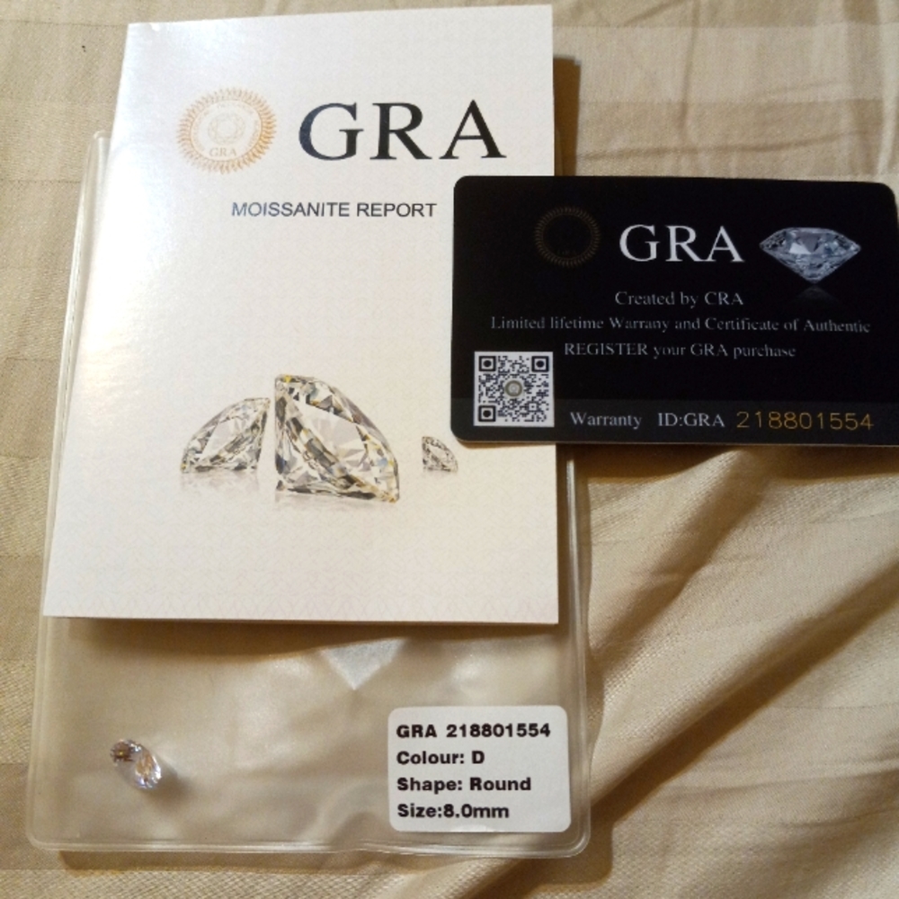 Simulated Diamond Moissanite D colorless 2ct 8mm loose💎💎💍💍💍💎💎